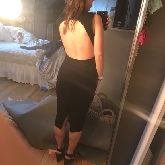 Plunge black dress GUESS - Picture 2 of 6